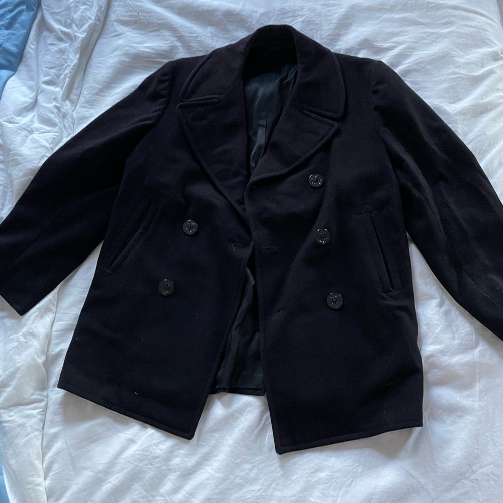Classic Black Peacoat